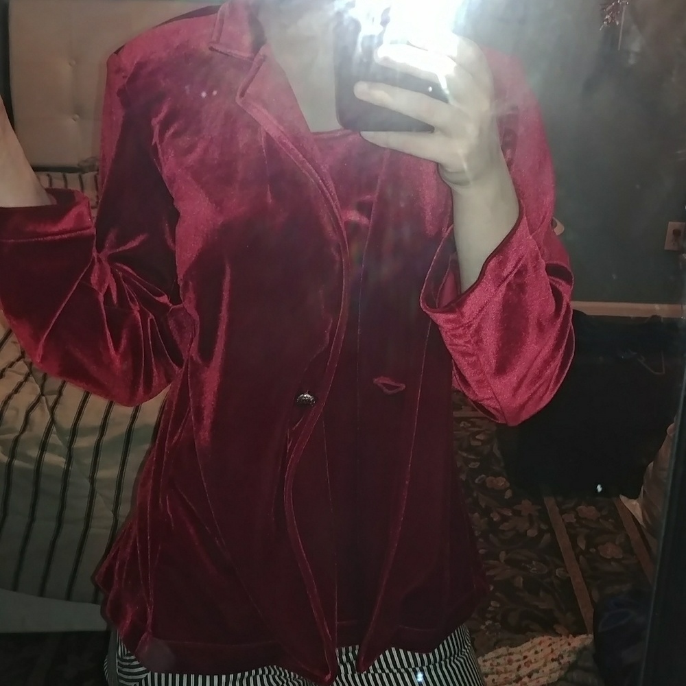 Red Velvet Blazer
